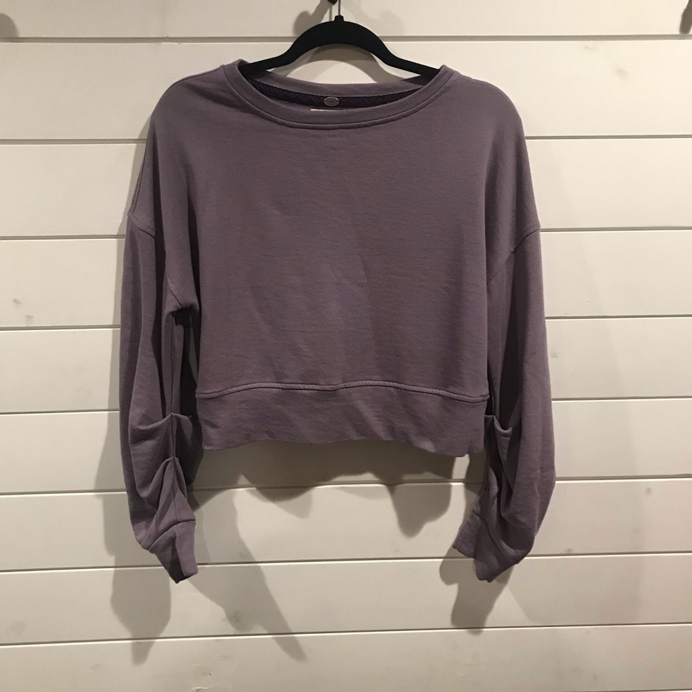 Purple cropped Cupio sweatshirt